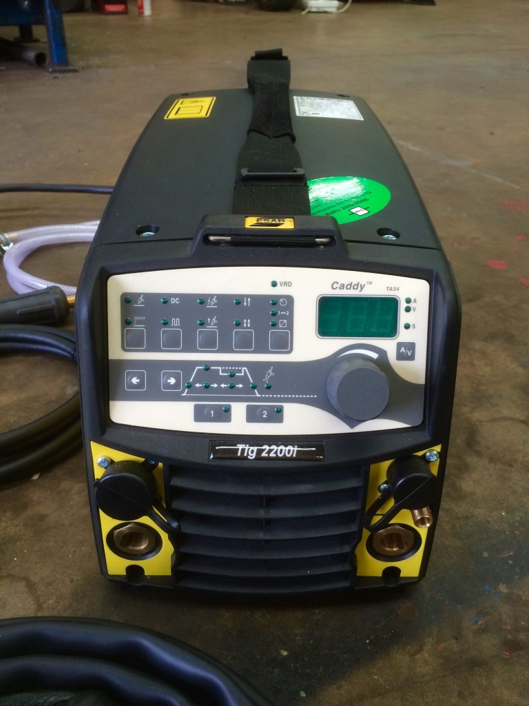 220amp ESAB Caddy TIG 2200i TA34 240V HF DC Pulsed Air Cooled TIG