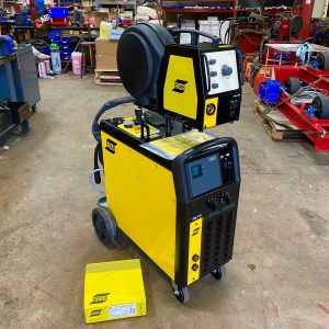 ESAB Origo MIG 410 heavy duty step switch air cooled MIG welder package for hire