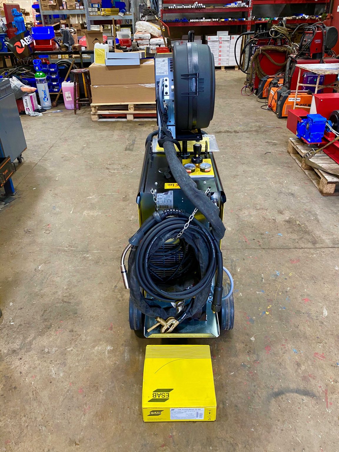 400amp ESAB Origo MIG 410 heavy duty step switch air cooled MIG welder