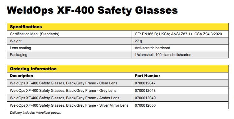 ESAB WeldOps XF-400 spec